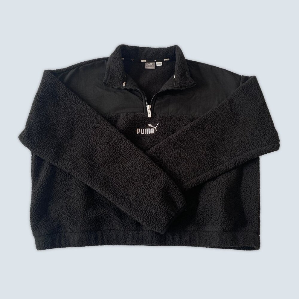 Puma Fleee Half-Zip Sweatshirt Sz M